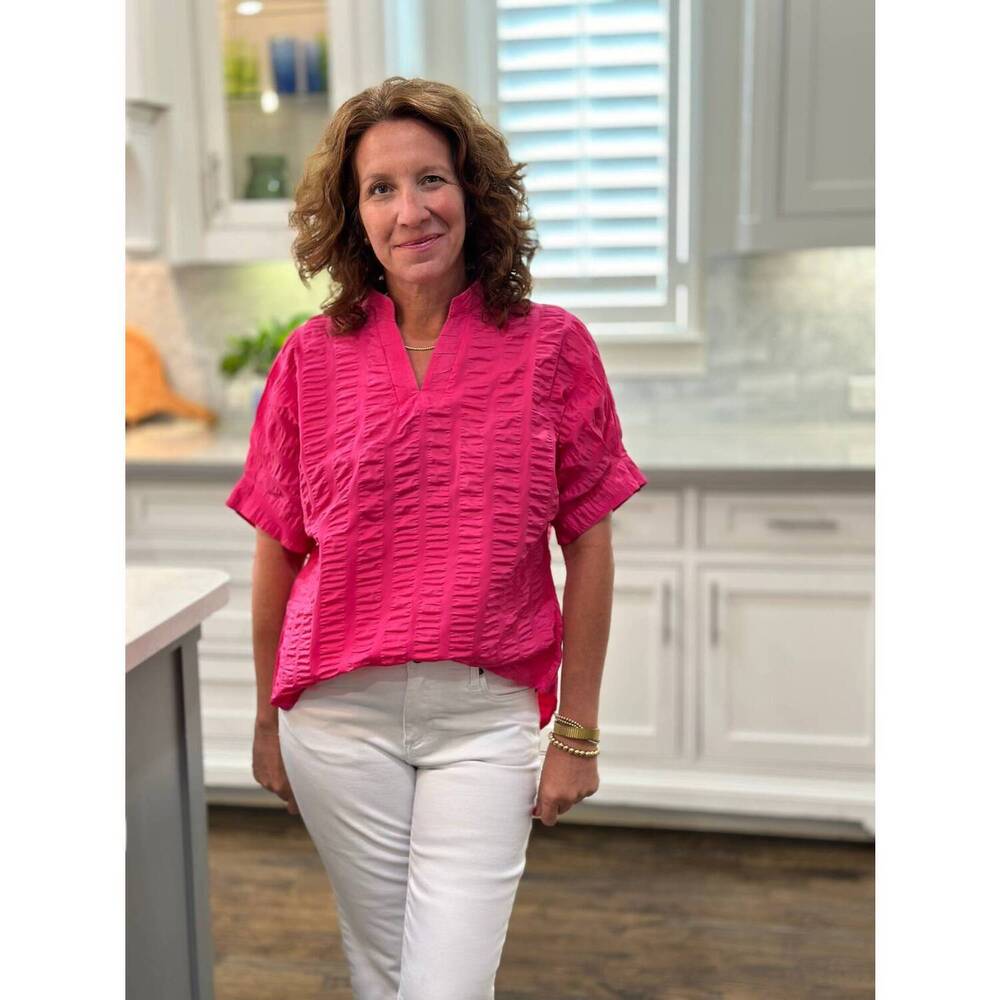 NEW CARYN LAWN caroline top in rose